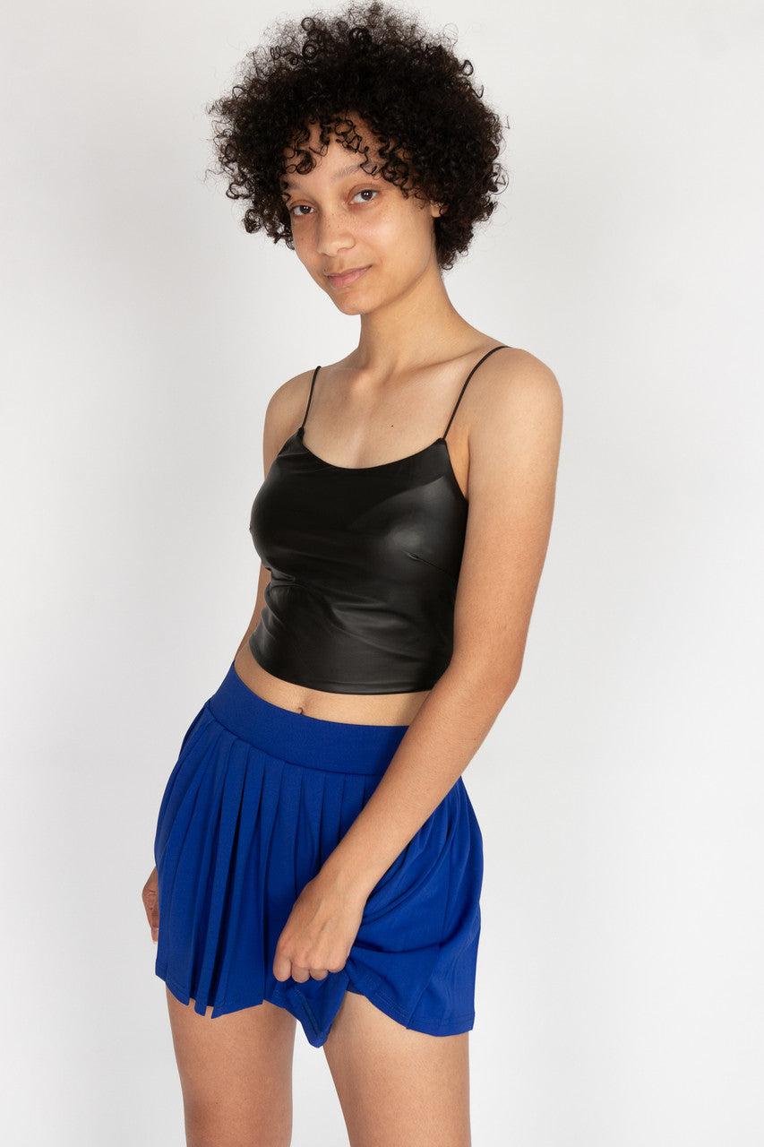 Pleather Cropped Tank Product Image