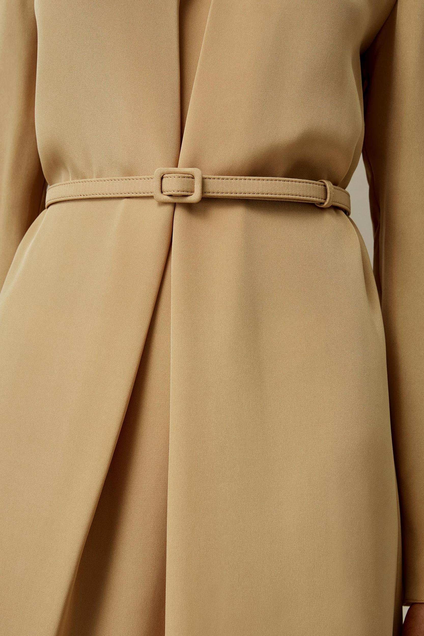 (Evanna) Stand Collar A Line Dress Product Image