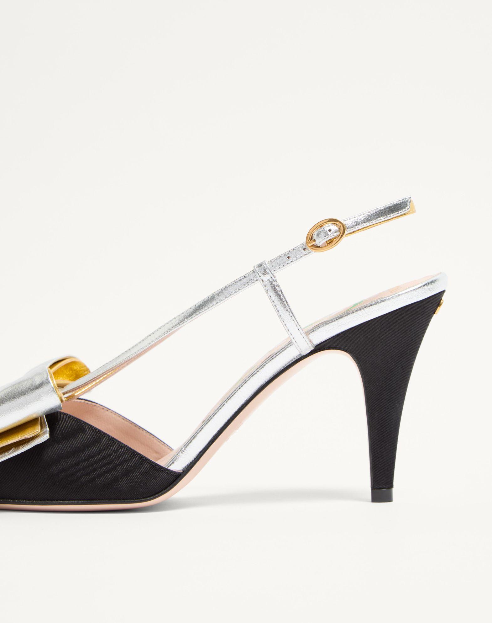 Bowow Slingback Pumps In Moirè Fabric 85Mm Product Image