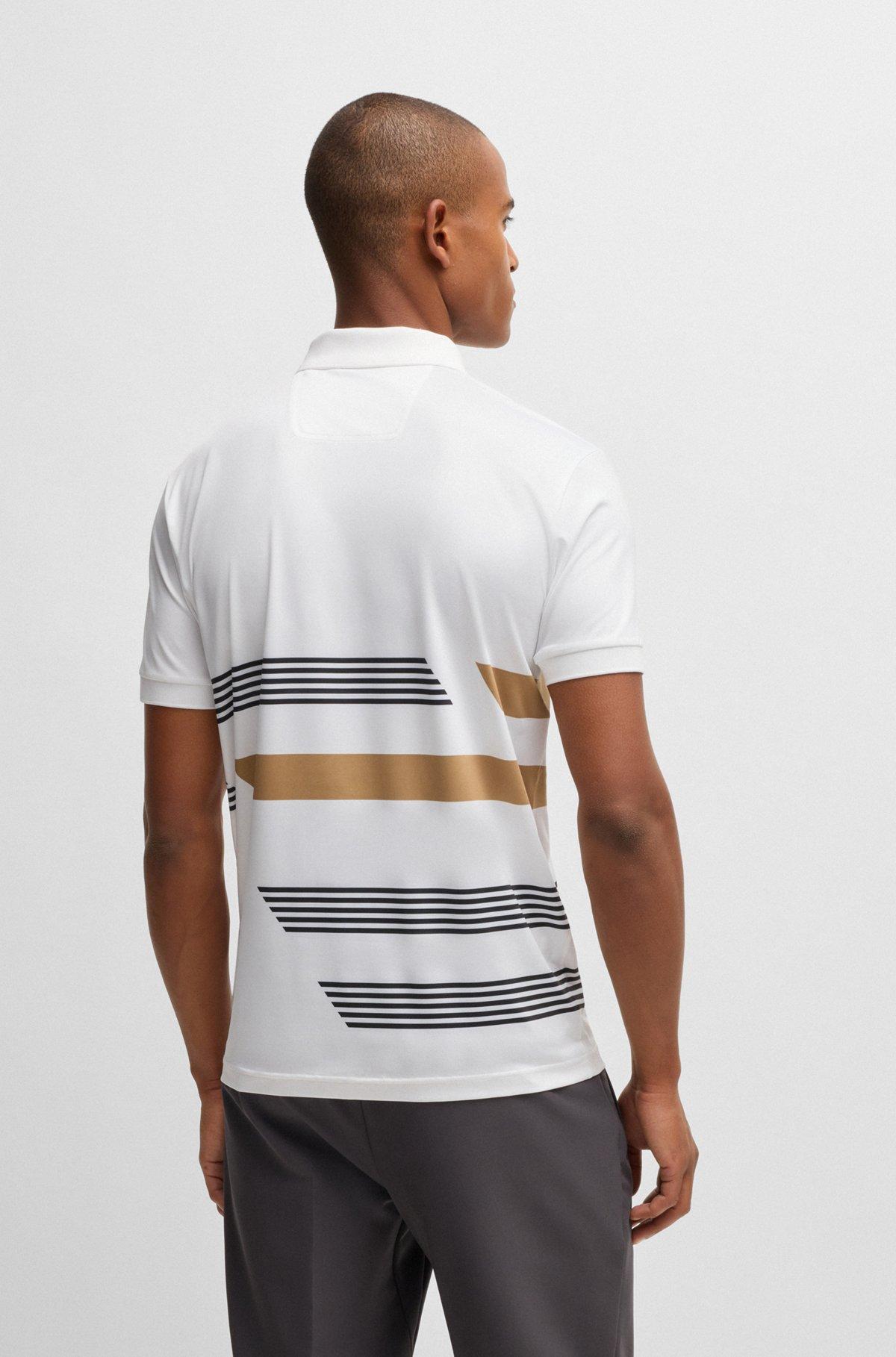 Paddy stretch-jersey polo shirt with stripe print Product Image
