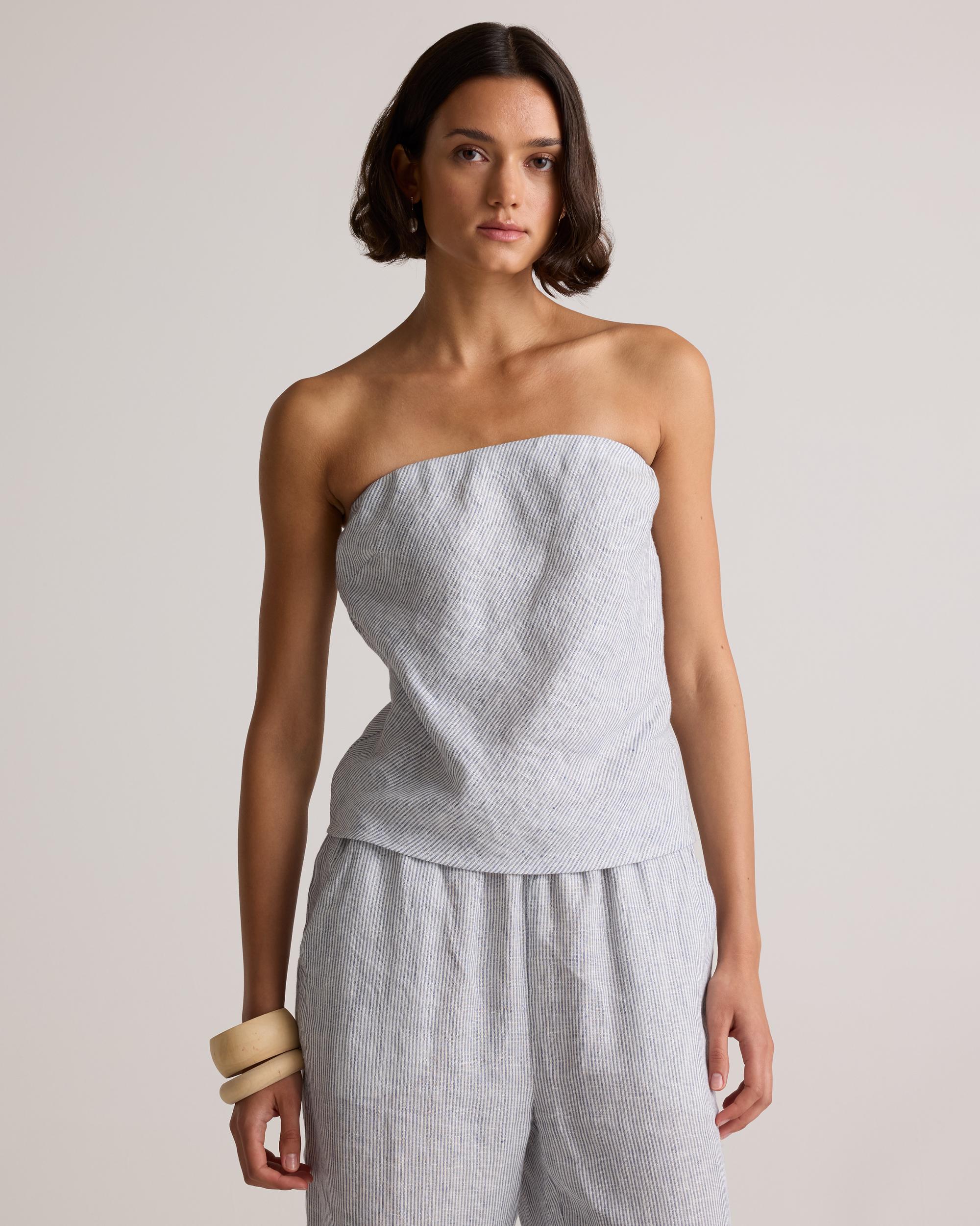 Quince | Women's 100% European Linen Strapless Top Product Image