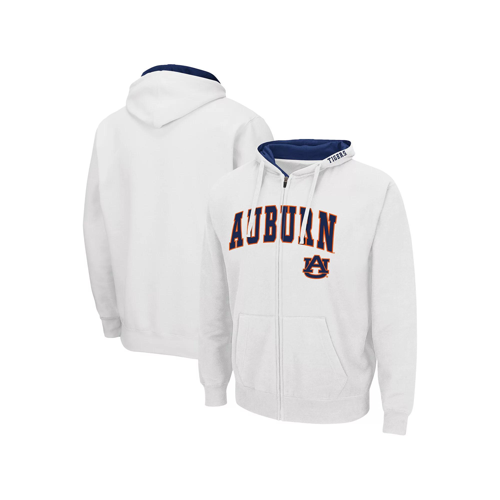 Men's Colosseum White Auburn Tigers Arch & Logo 3.0 Full-Zip Hoodie,  Product Image