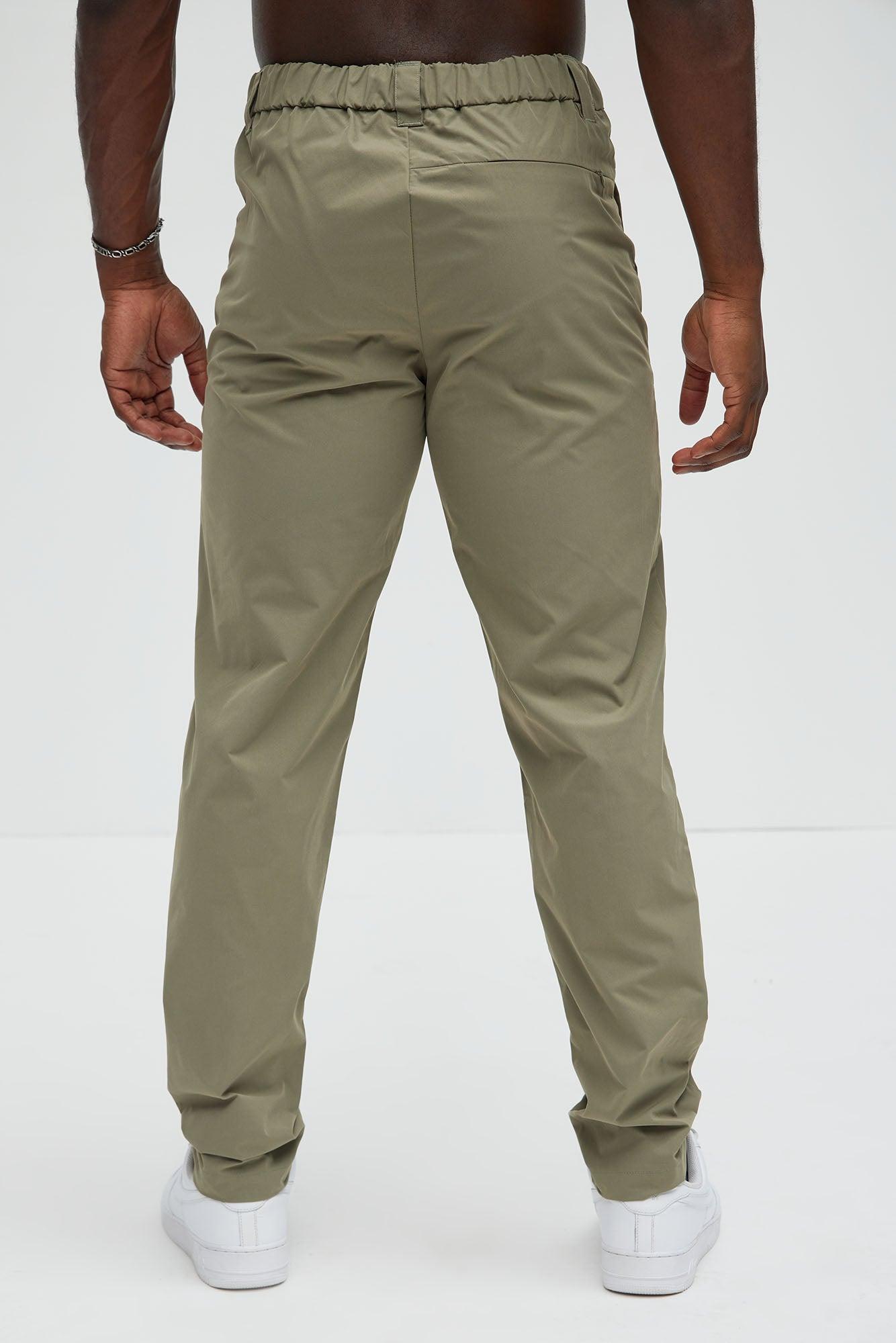 Ansel Hybrid Slim Commuter Pants - Olive Product Image