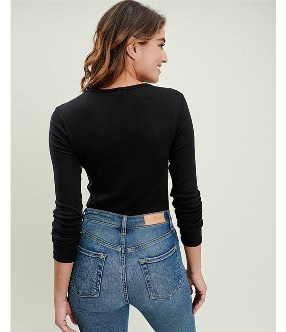 Splendid Knit Classic Crew Neck Long Sleeve Tee Product Image