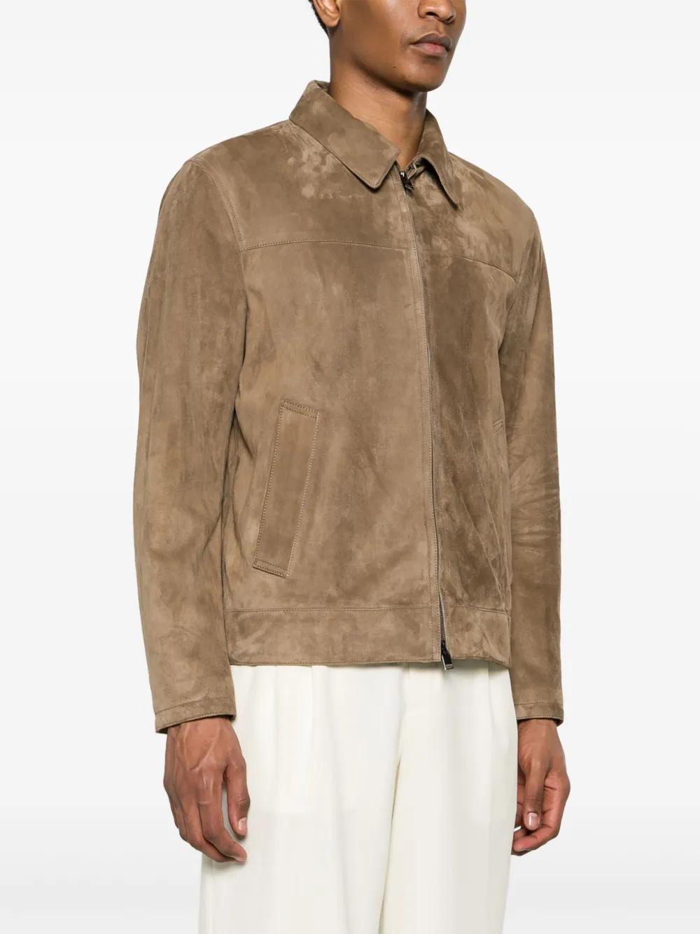 panelled suede jacket Product Image