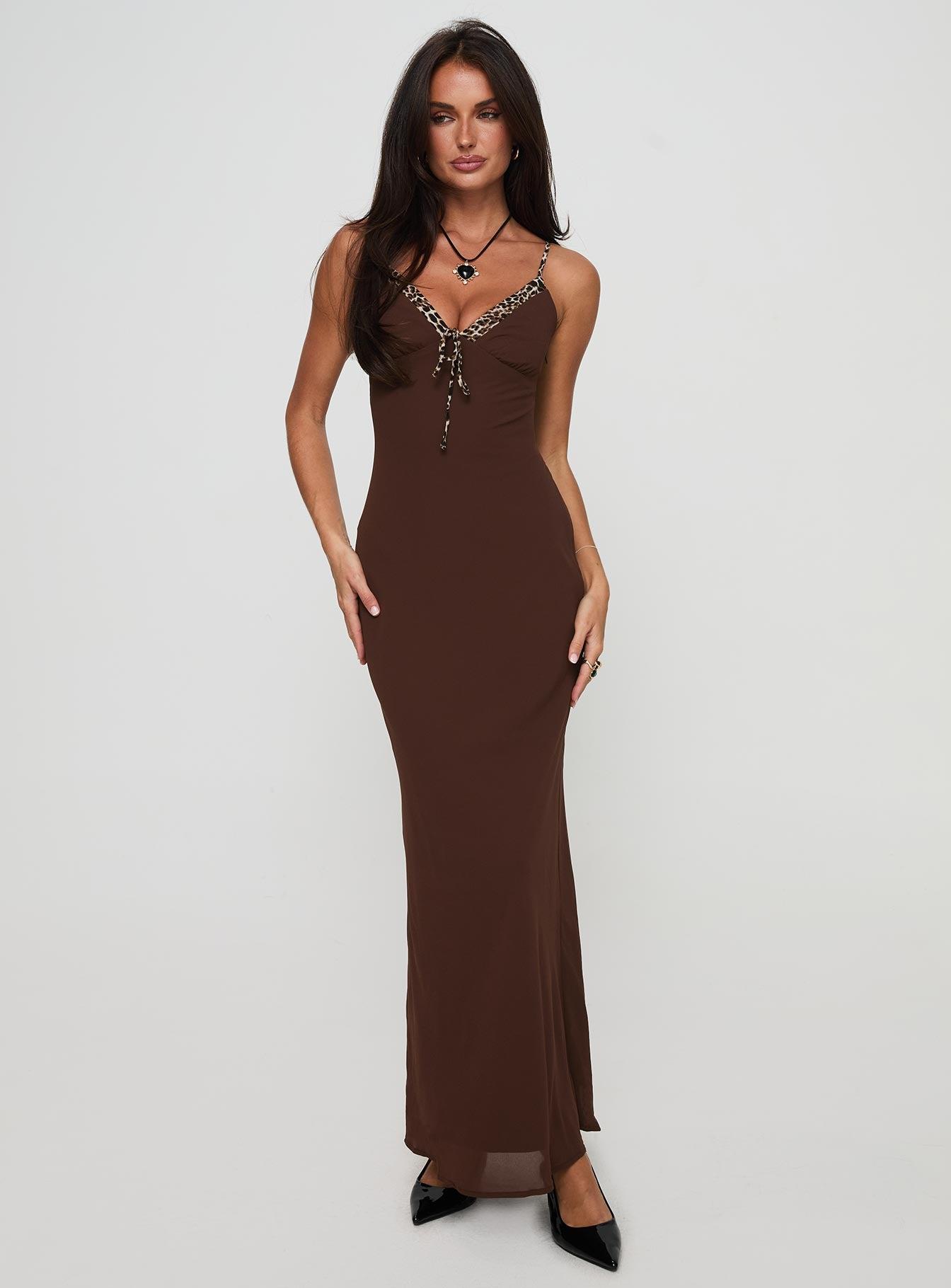 Moorey Maxi Dress Brown Product Image