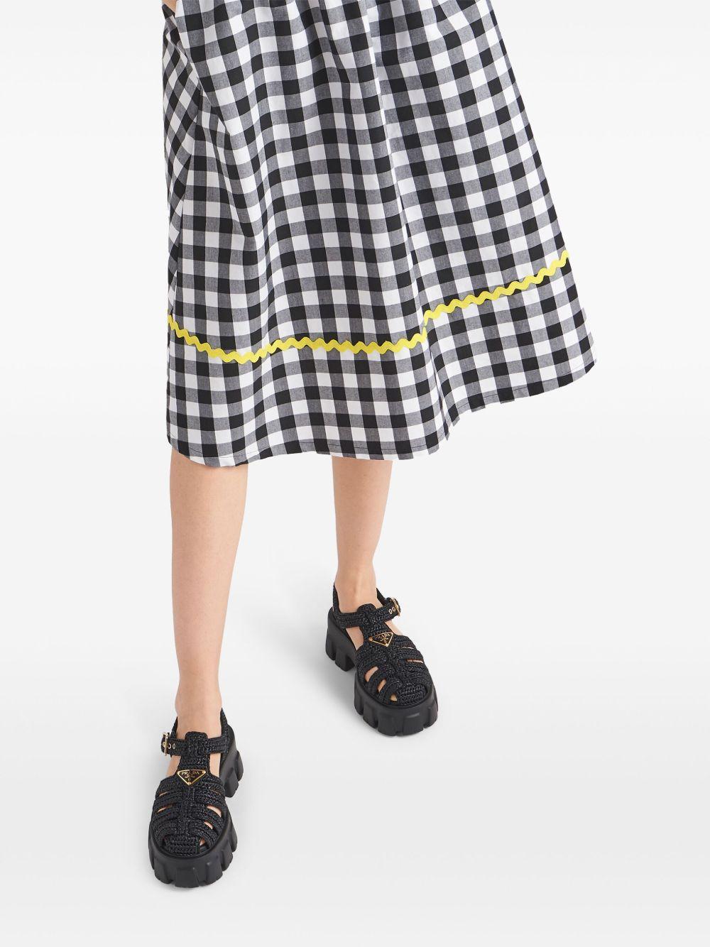 caged flatform raffia sandals Product Image