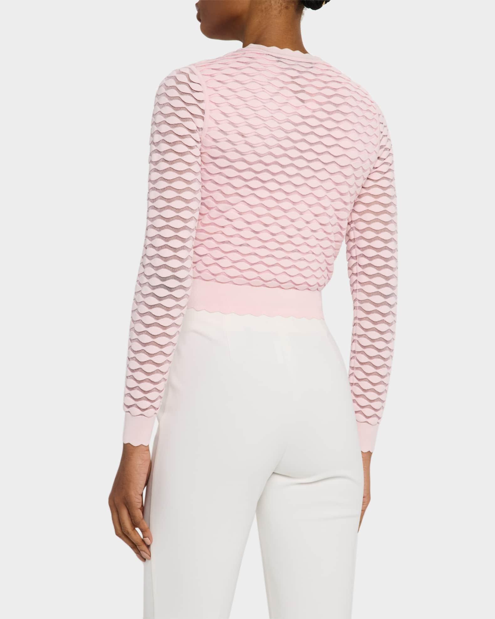 Scallop Knit Crop Cardigan Product Image