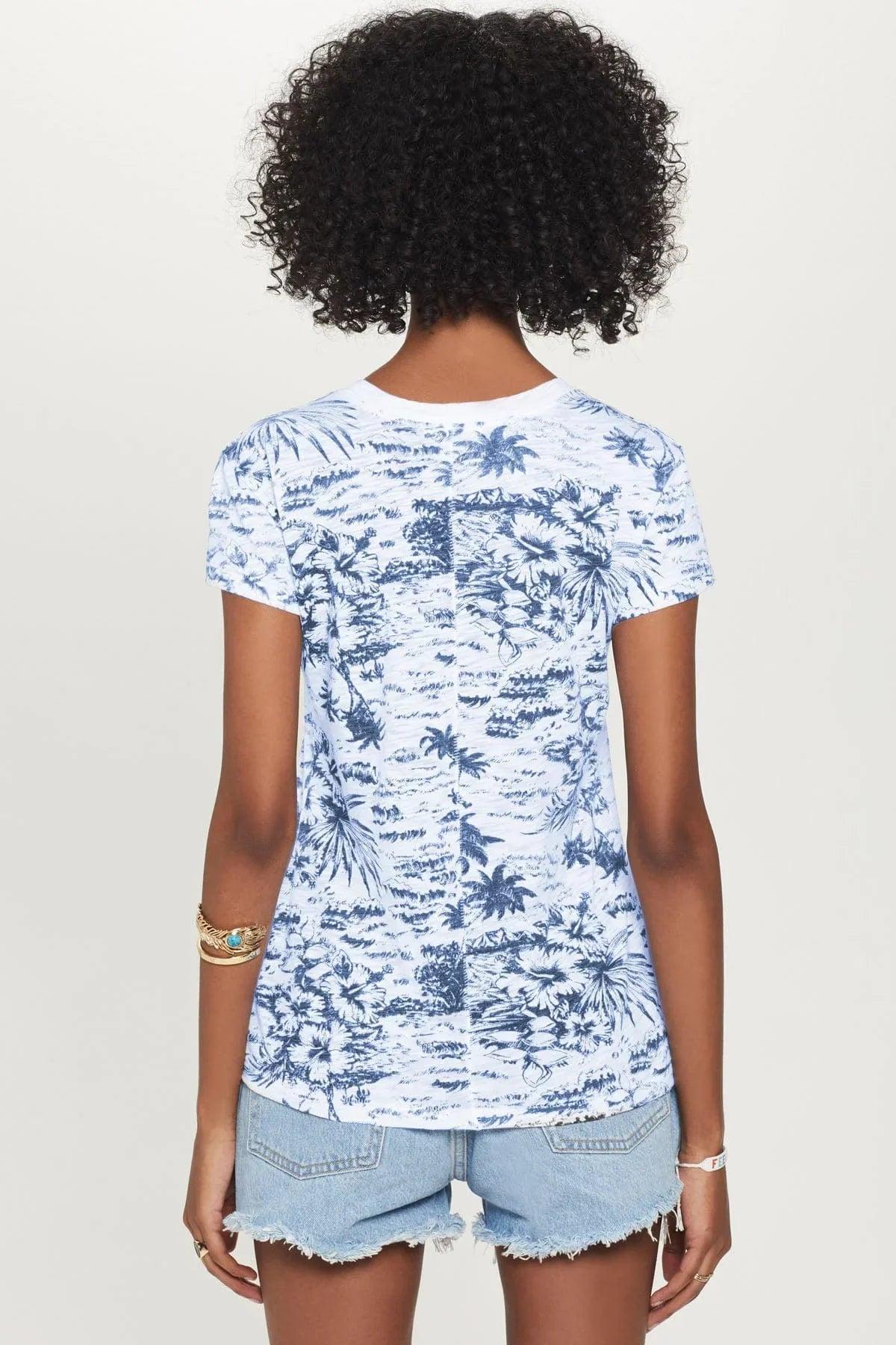 Goldie Palm Island Ringer Tee in Limoges Product Image