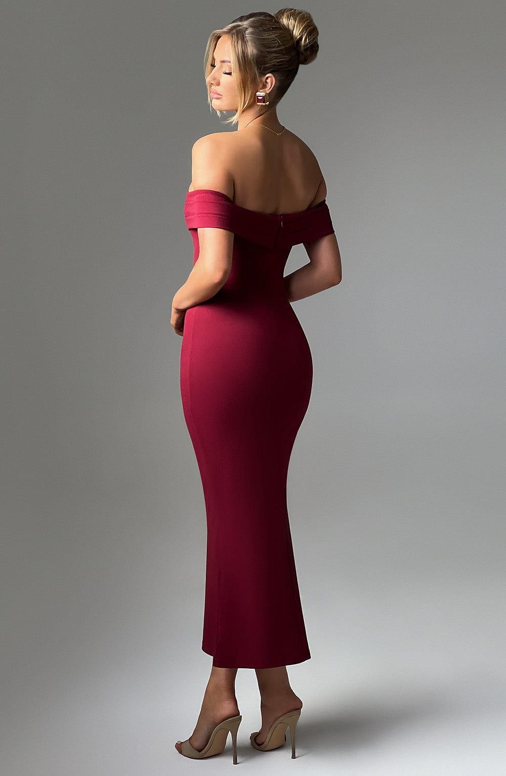 Bex Midi Dress - Burgundy Product Image