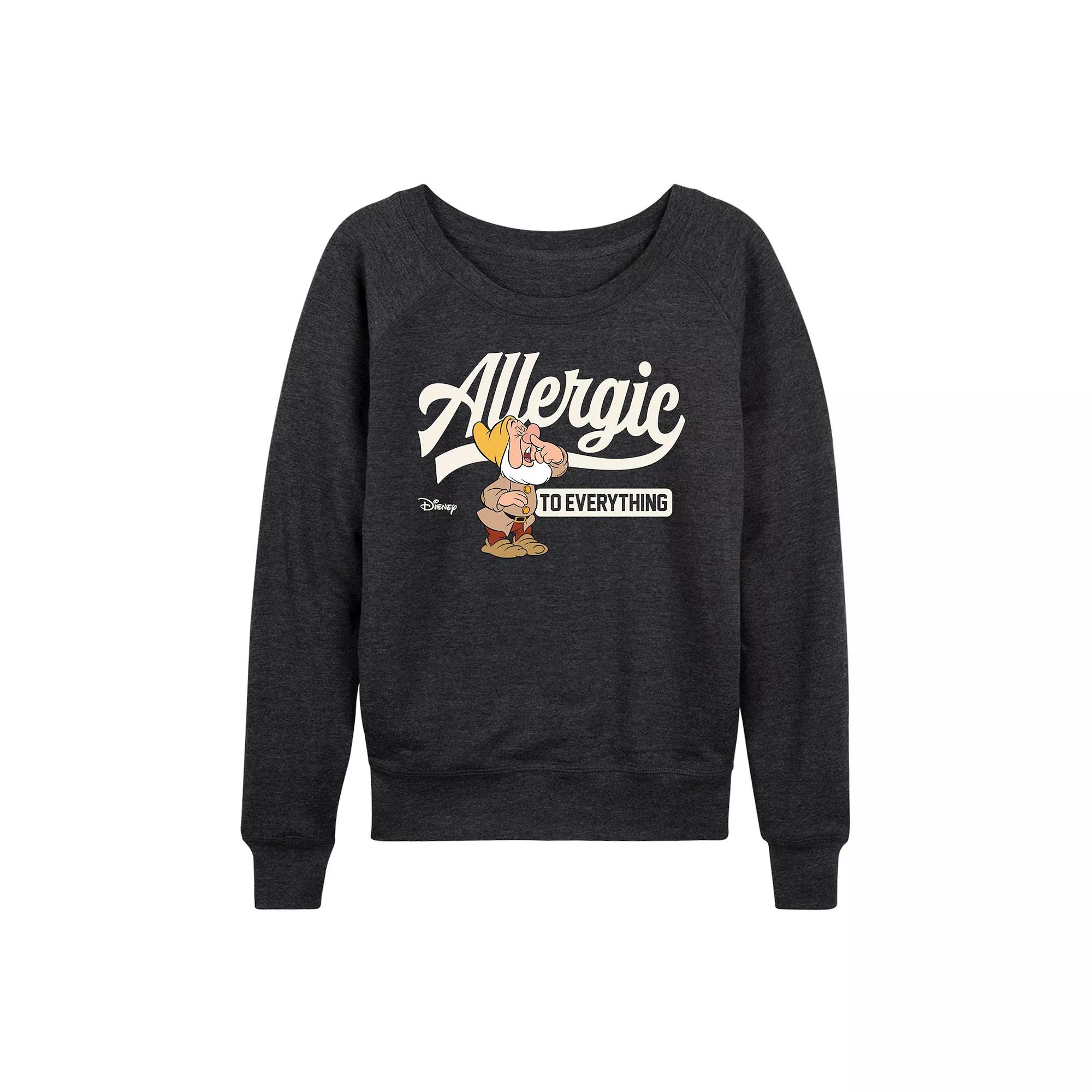 Disney's Snow White and the Seven Dwarfs Sneezy Women's French Terry Long Sleeve Tee, Girl's,  Product Image