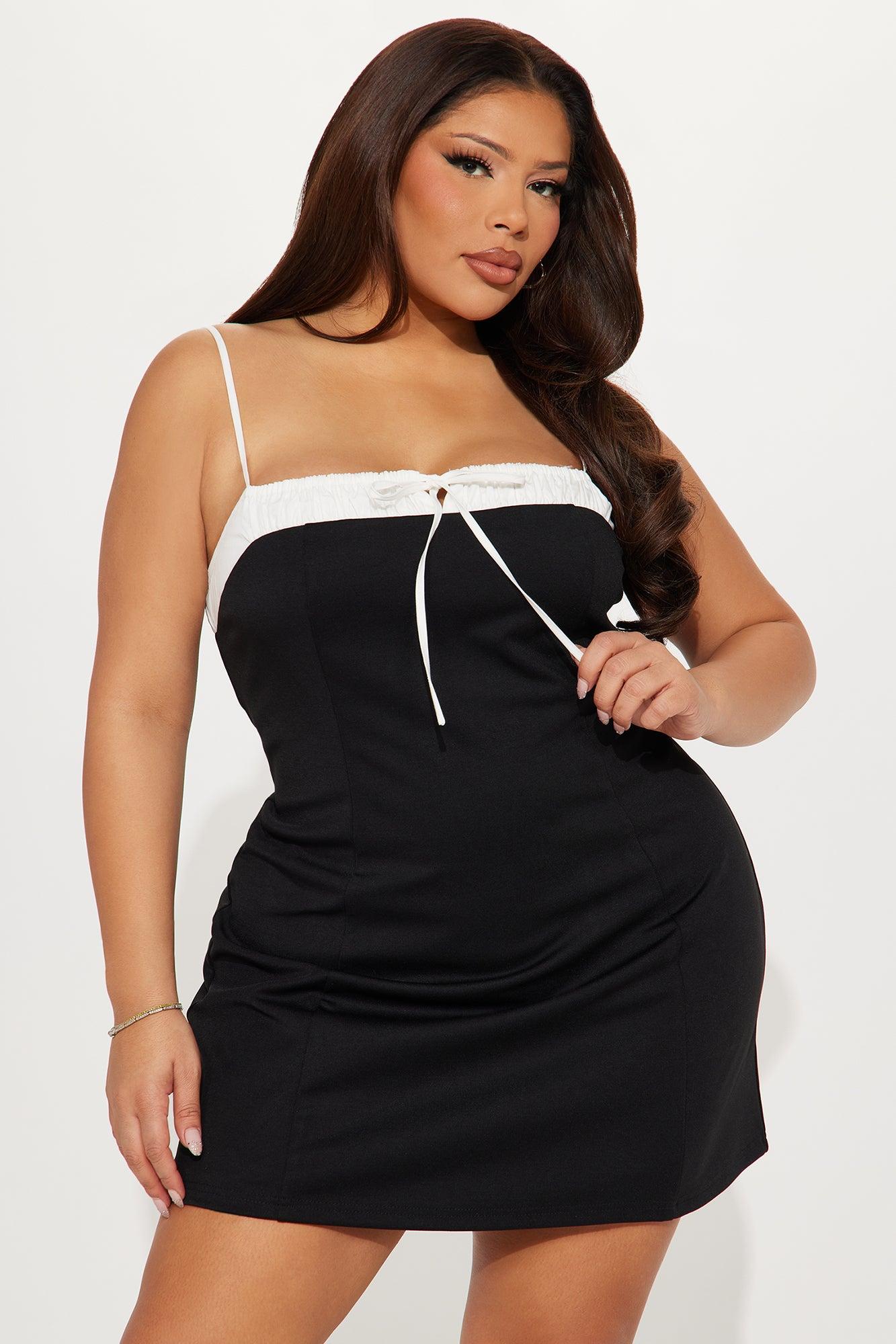 Carrington Contrast Mini Dress - Black/combo Product Image