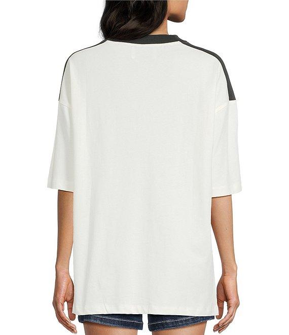 Miss Chievous V-Neck Go Sports Short Sleeve Varsity T-Shirt Product Image