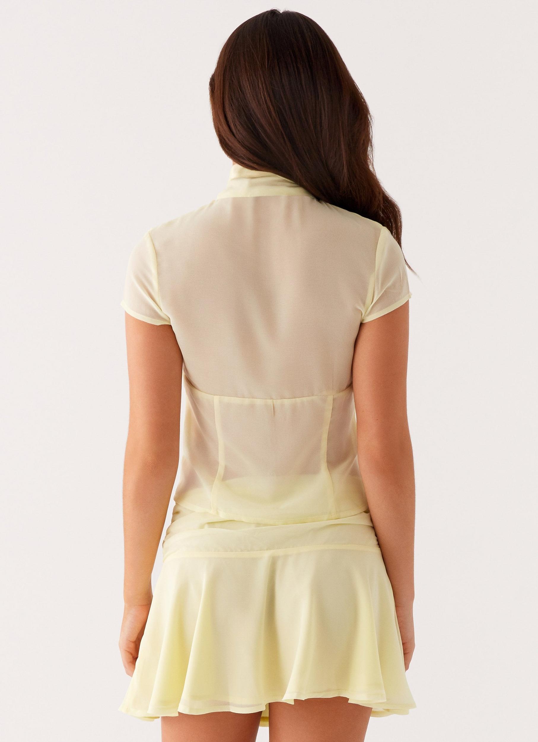 Colby Mini Skirt - Lemon Product Image