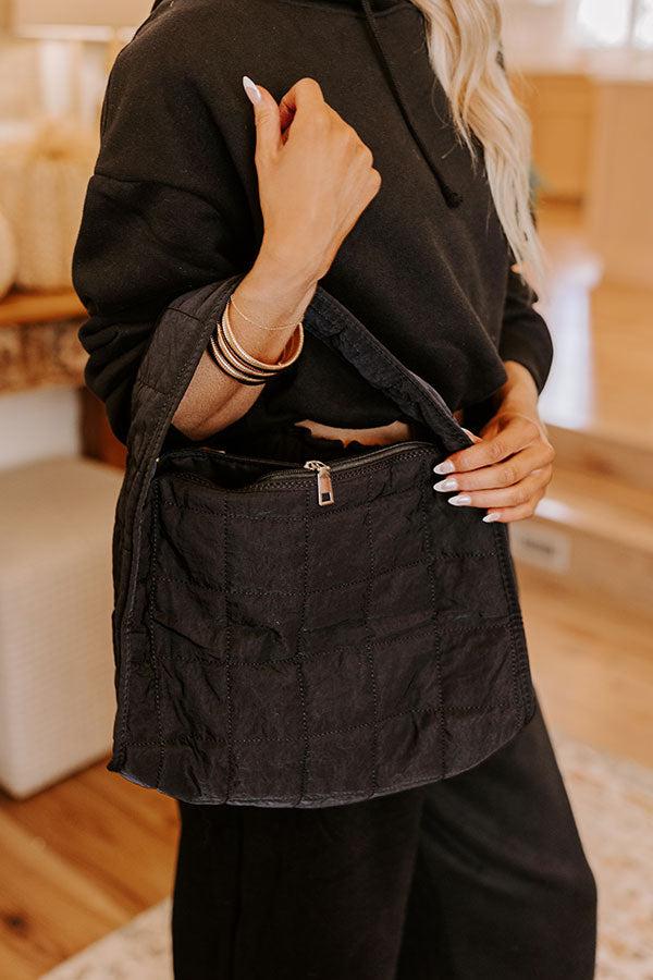 Always In Style Quilted Purse in Black Product Image