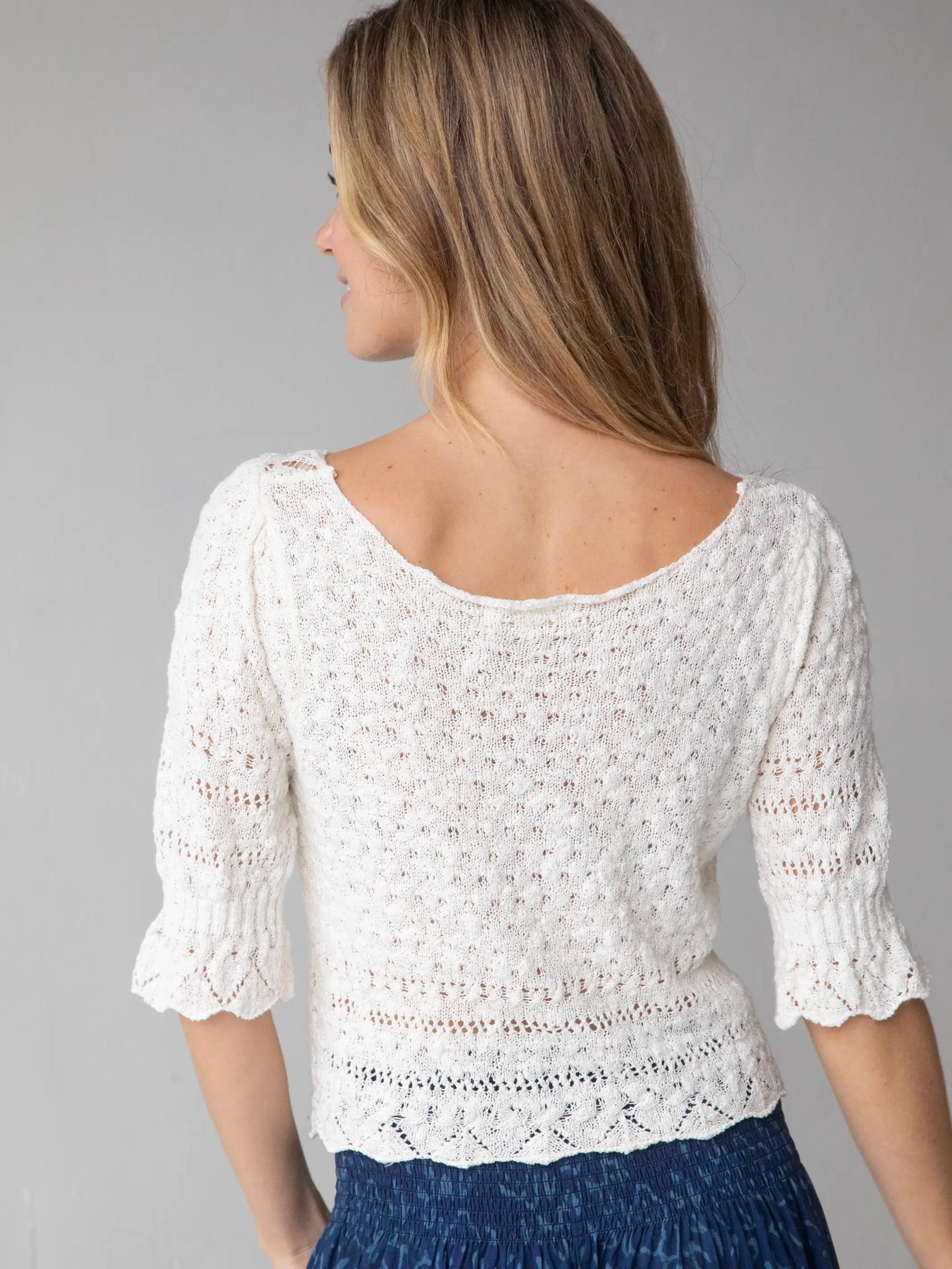 Out & About Sweater Top - White Product Image