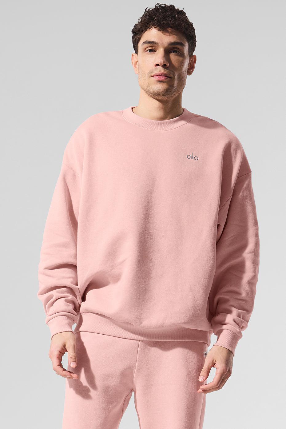Accolade Crew Neck Pullover - Pink Quartz Product Image