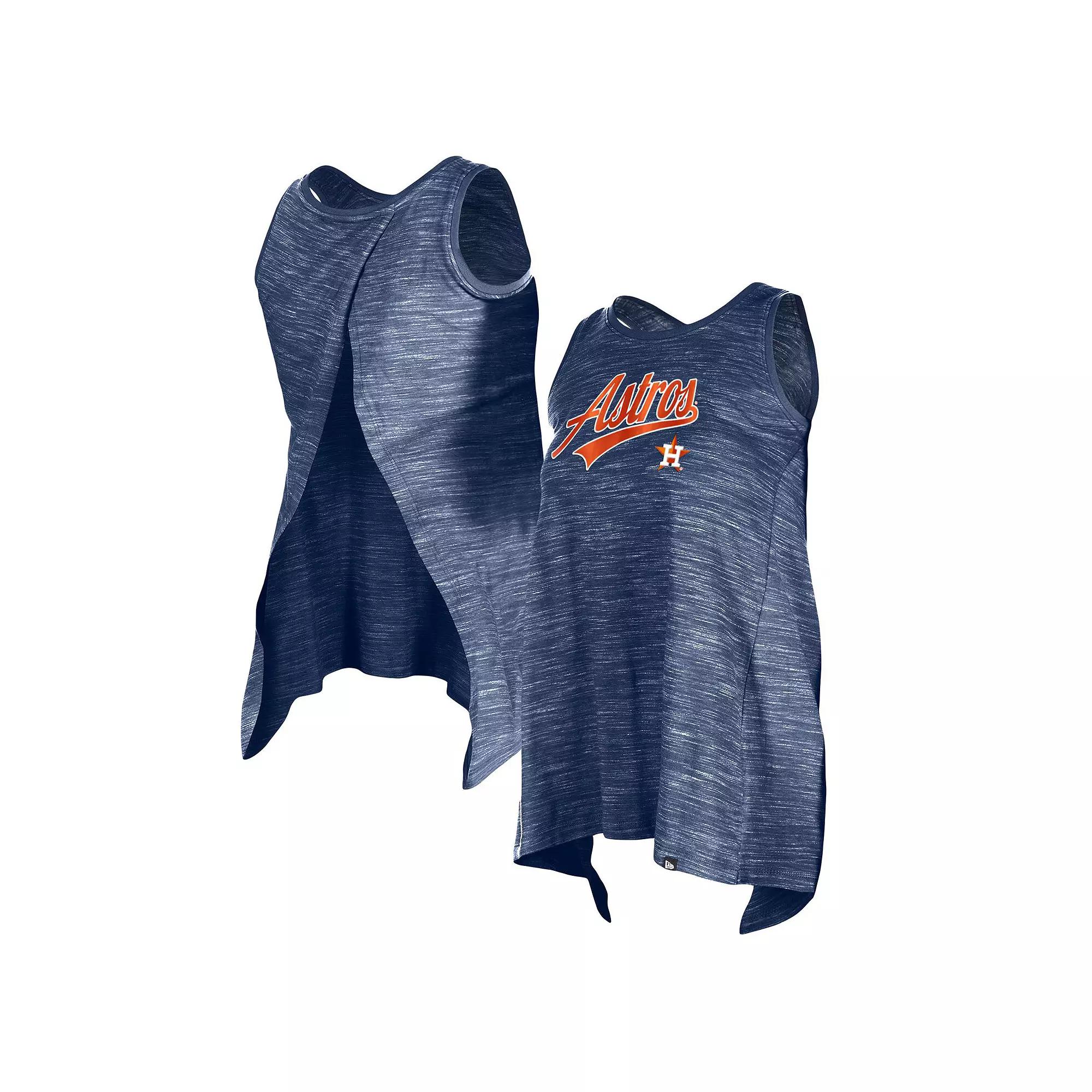 Women's New Era Navy Houston Astros Space-Dye Active Tank Top,  Product Image