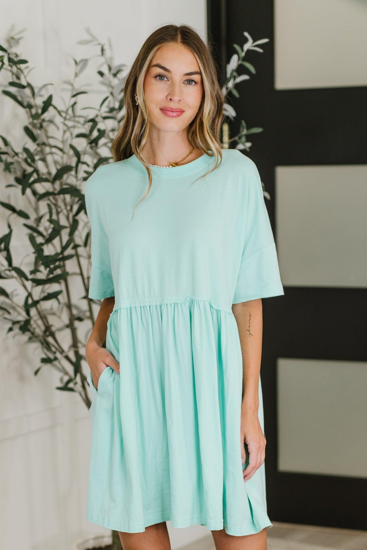 Travel Plush Knit Dress in Soft Teal (Online Exclusive) Female Product Image