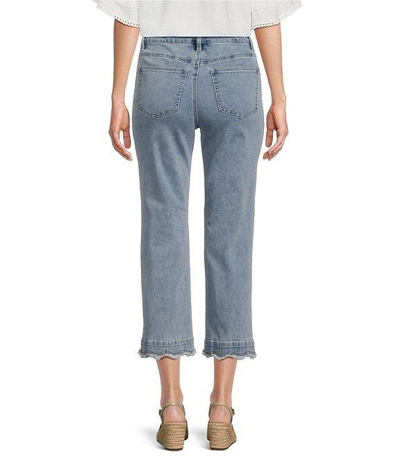 John Mark Scalloped Raw Hem 5-Pocket Ankle Jeans Product Image