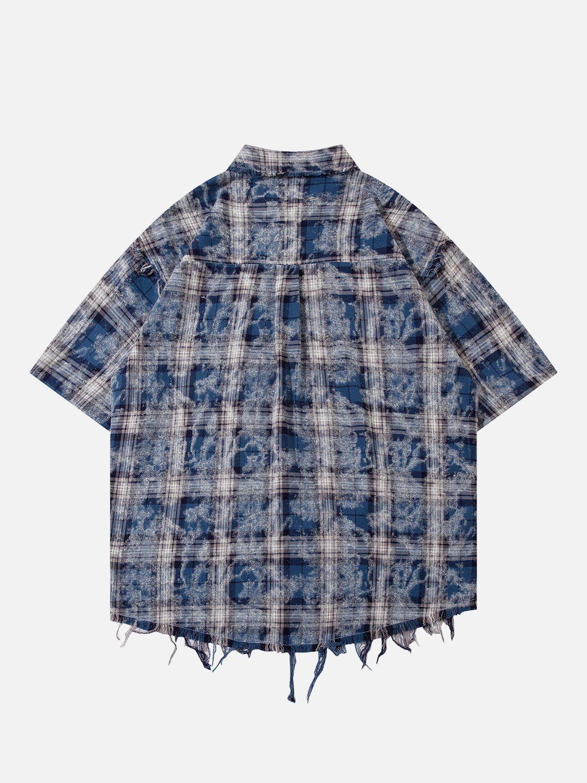 Aelfric Eden Tie Dye Plaid Shirt Product Image