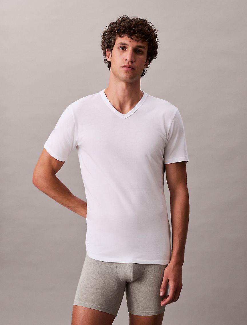 Cotton Stretch Blend 3-Pack Slim Fit V-Neck T-Shirt Product Image