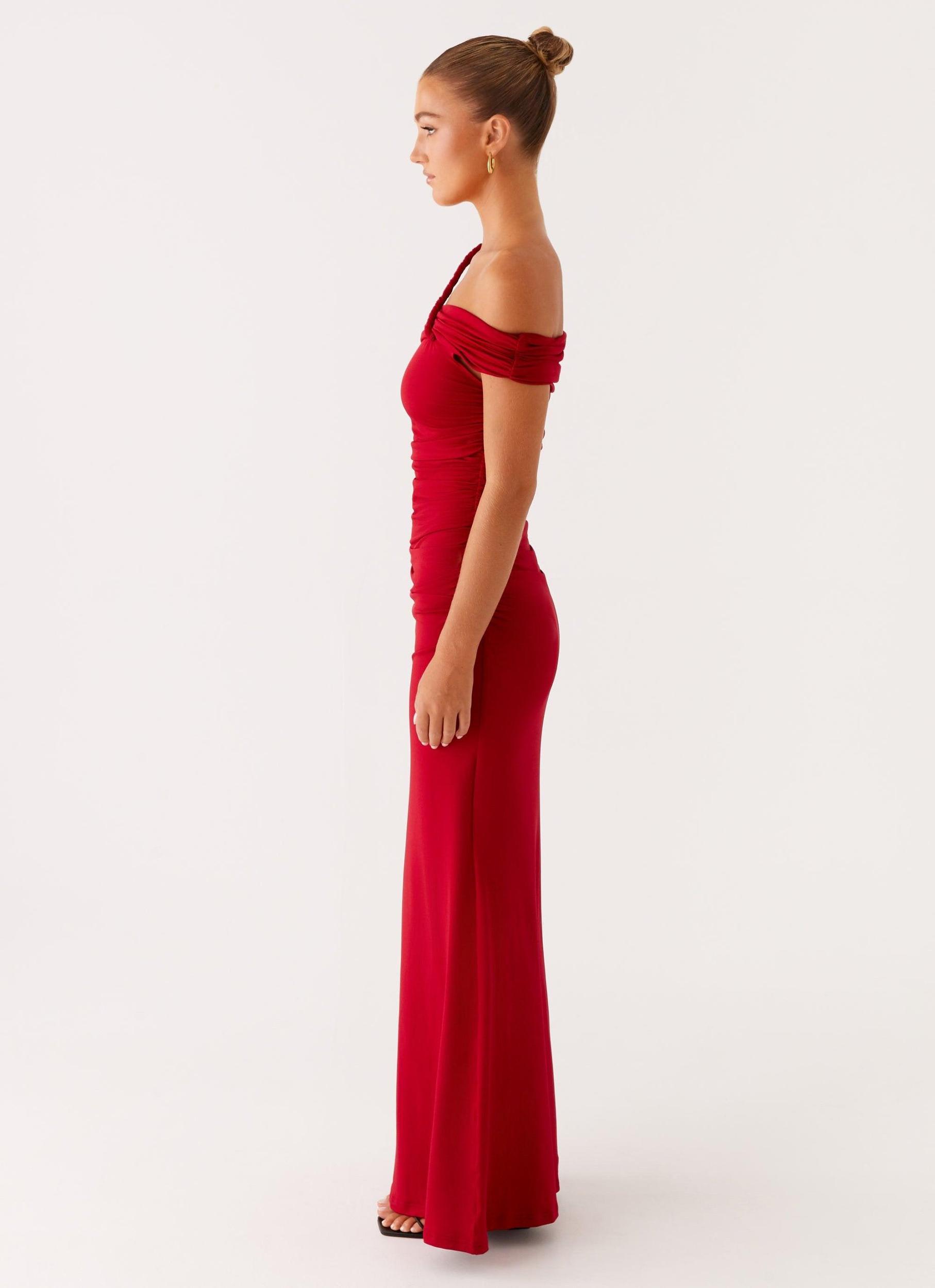 After This Maxi Dress - Raspberry Product Image