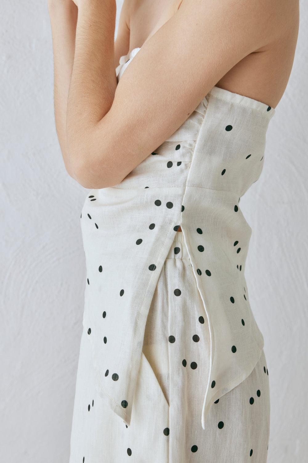 Sunrays Linen Top Dot Product Image