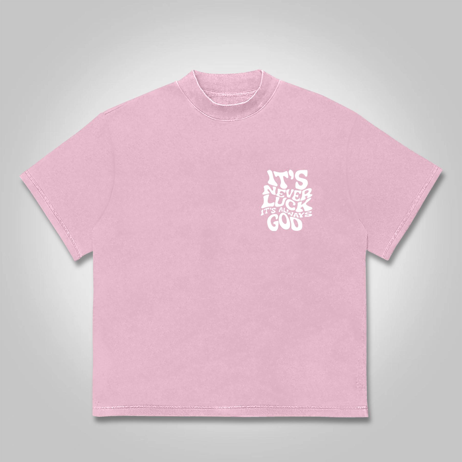 Sopula It's Never Luck, It's Always God Graphics Cotton T-shirt Product Image