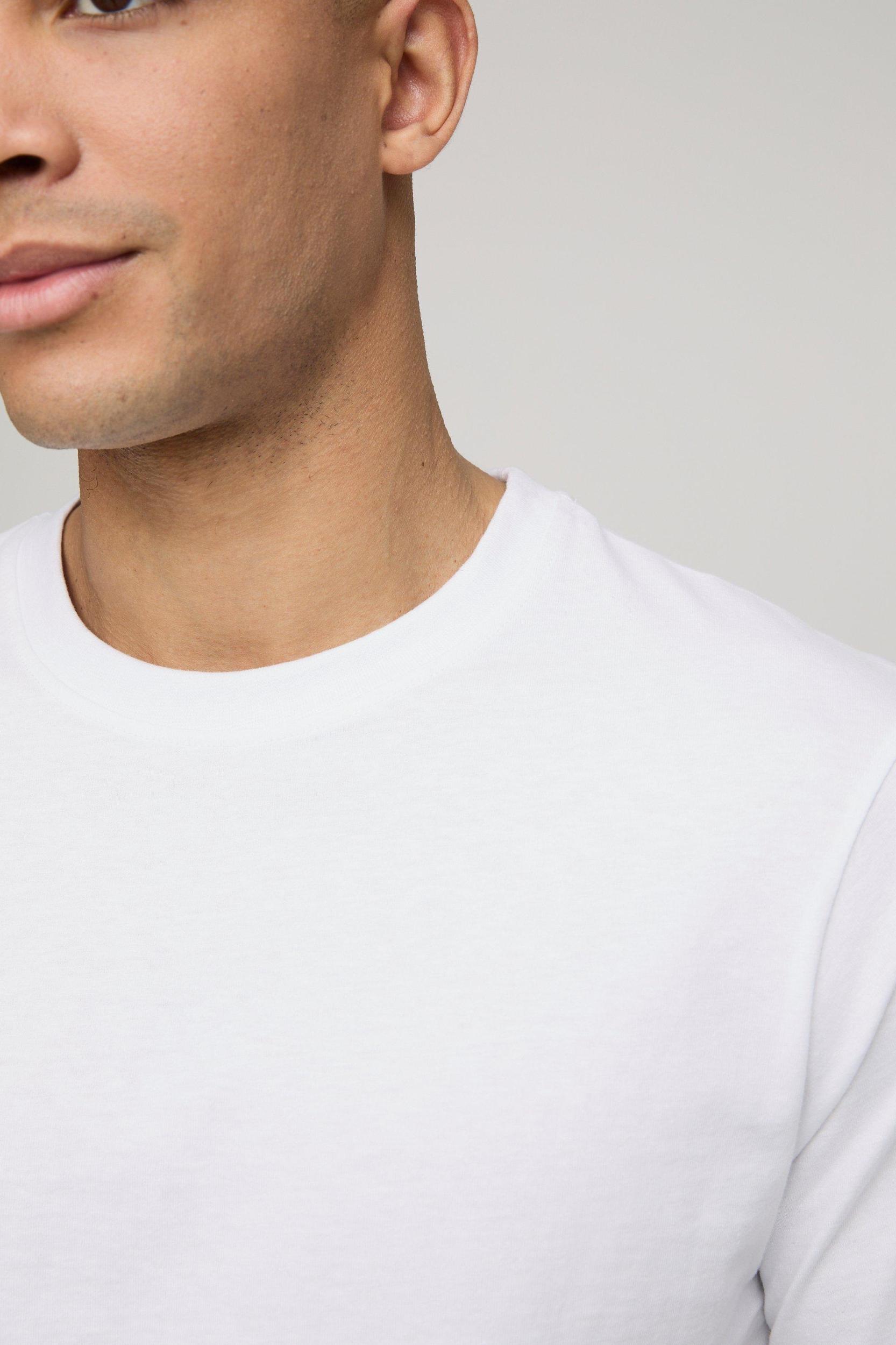 Basic Regular Fit Crew Neck T-shirt | boohooMAN USA Product Image