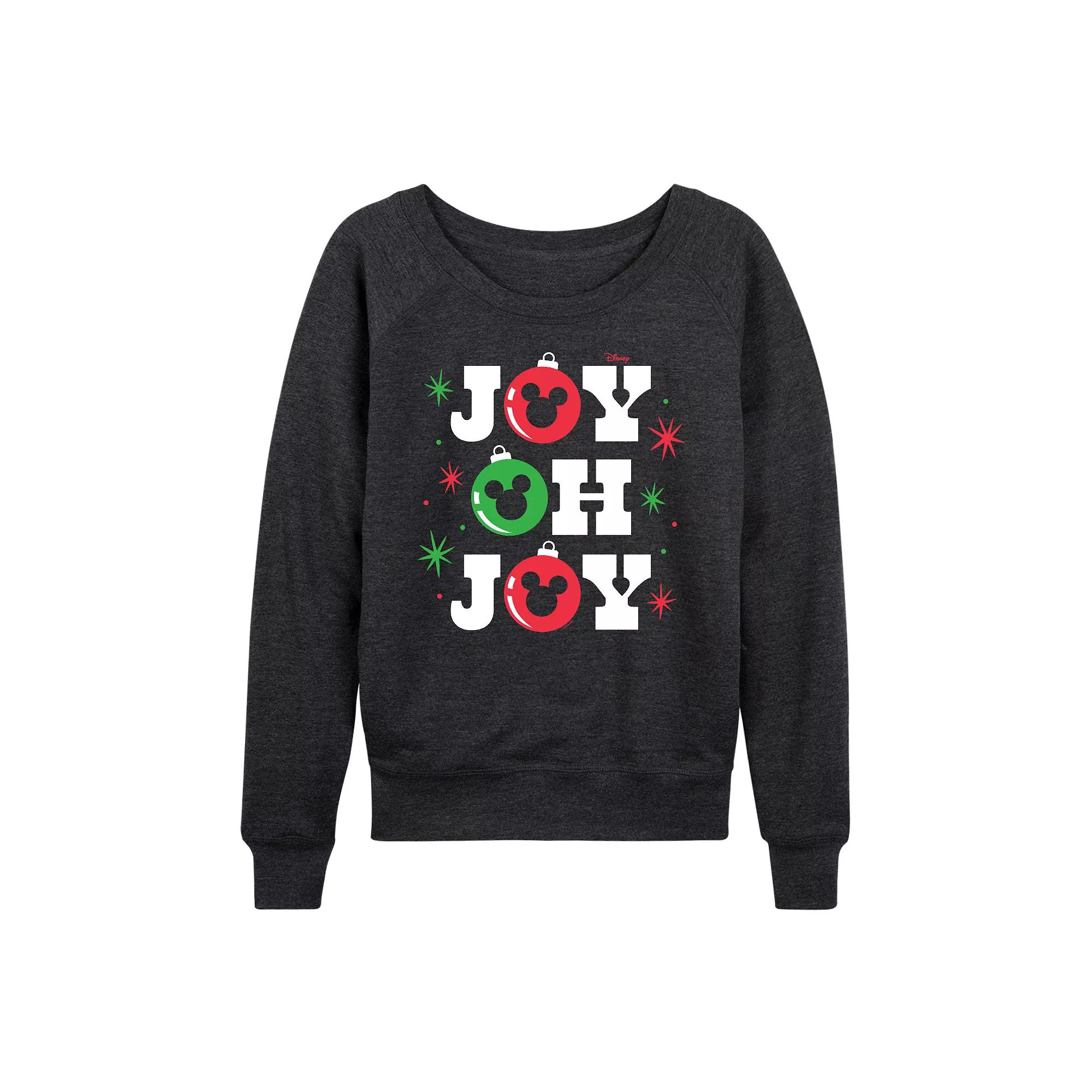 Disney's Mickey Mouse Women's Joy French Terry Long Sleeve Tee,  Product Image