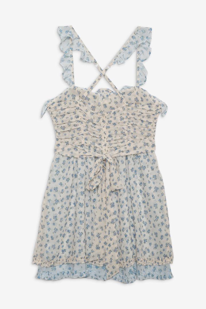 Chateau Mini Dress — Blue Product Image