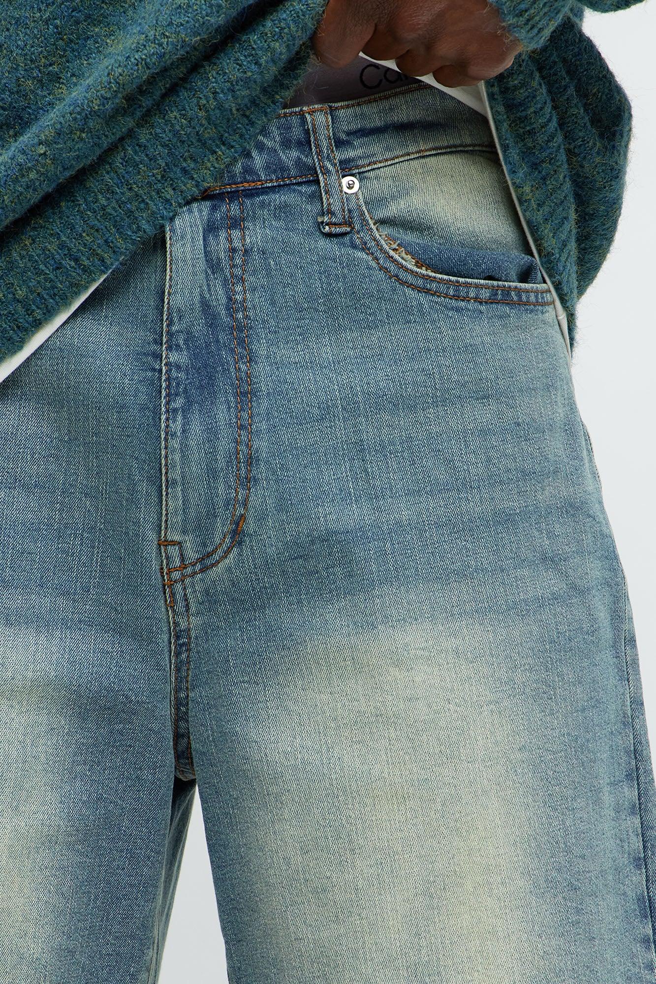 Mike Relaxed Denim Shorts - Medium Wash Product Image