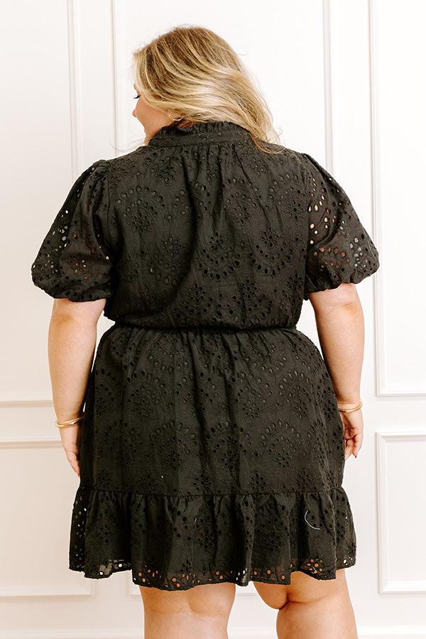 Mimosa Toast Eyelet Mini Dress Curves Product Image