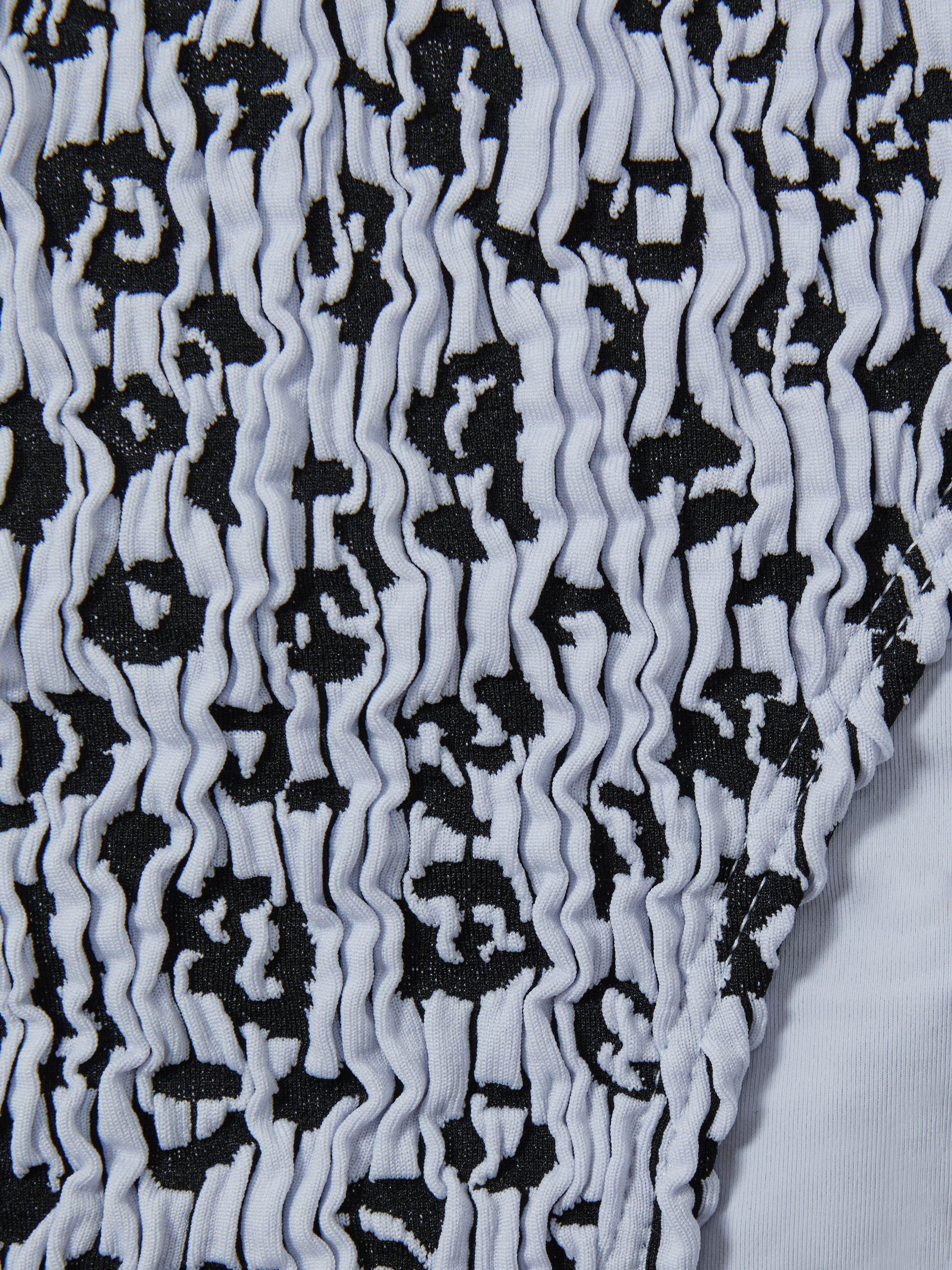 Good American Textured Leopard Print Bikini Bottoms in Blue Print Product Image