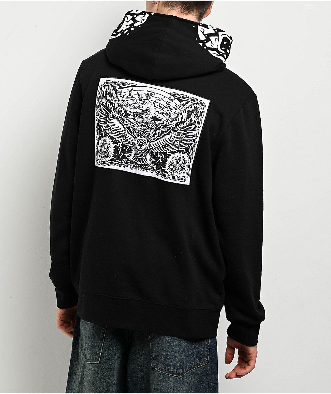 Lurking Class by Sketchy Tank Unchained Patch Bodybag Black Zip Hoodie Product Image