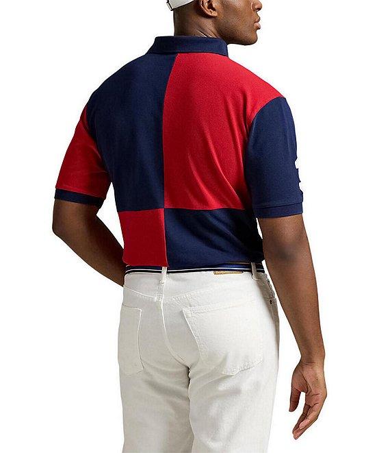 Polo Ralph Lauren Big & Tall Classic Fit Big Pony Mesh Color Block Short Sleeve Polo Shirt Product Image