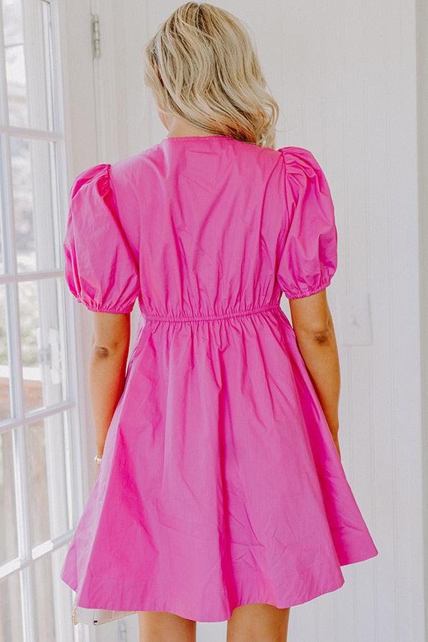 Picture This Babydoll Mini Dress in Pink Product Image