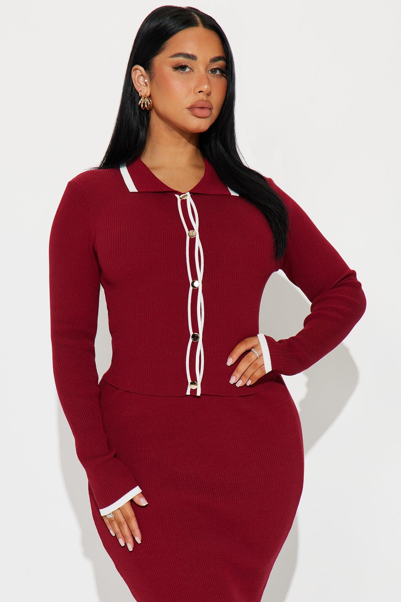 The Charlotte Maxi Skirt Set - Wine Product Image