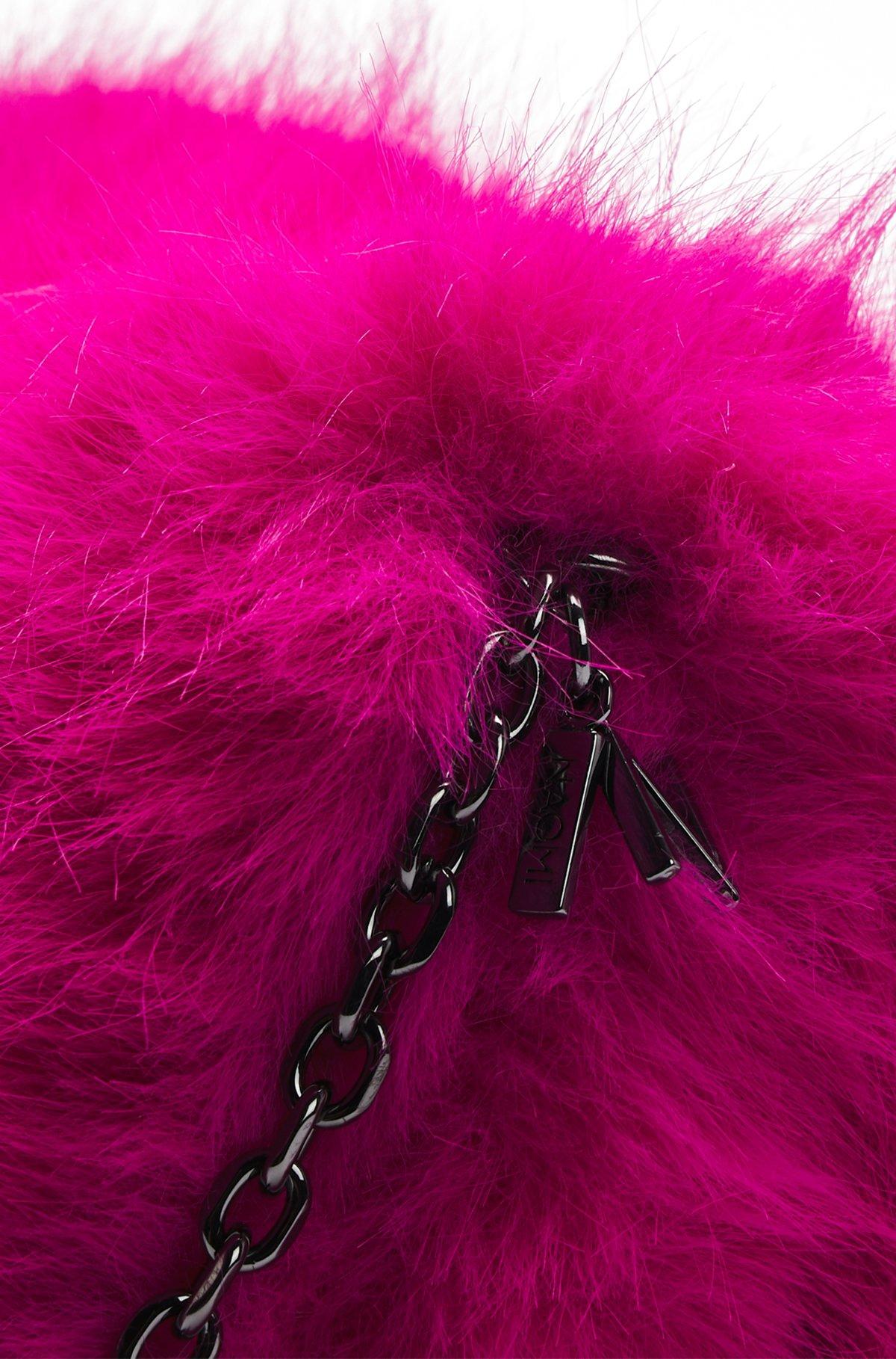 BOSS - NAOMI x BOSS clutch bag in faux fur - Pink Product Image