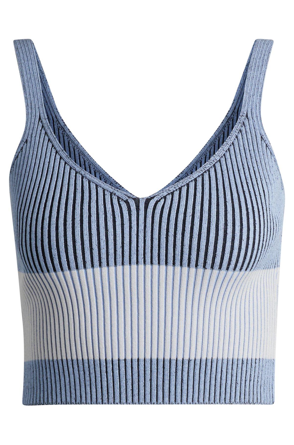 V-neck vest top in a ribbed knit Product Image