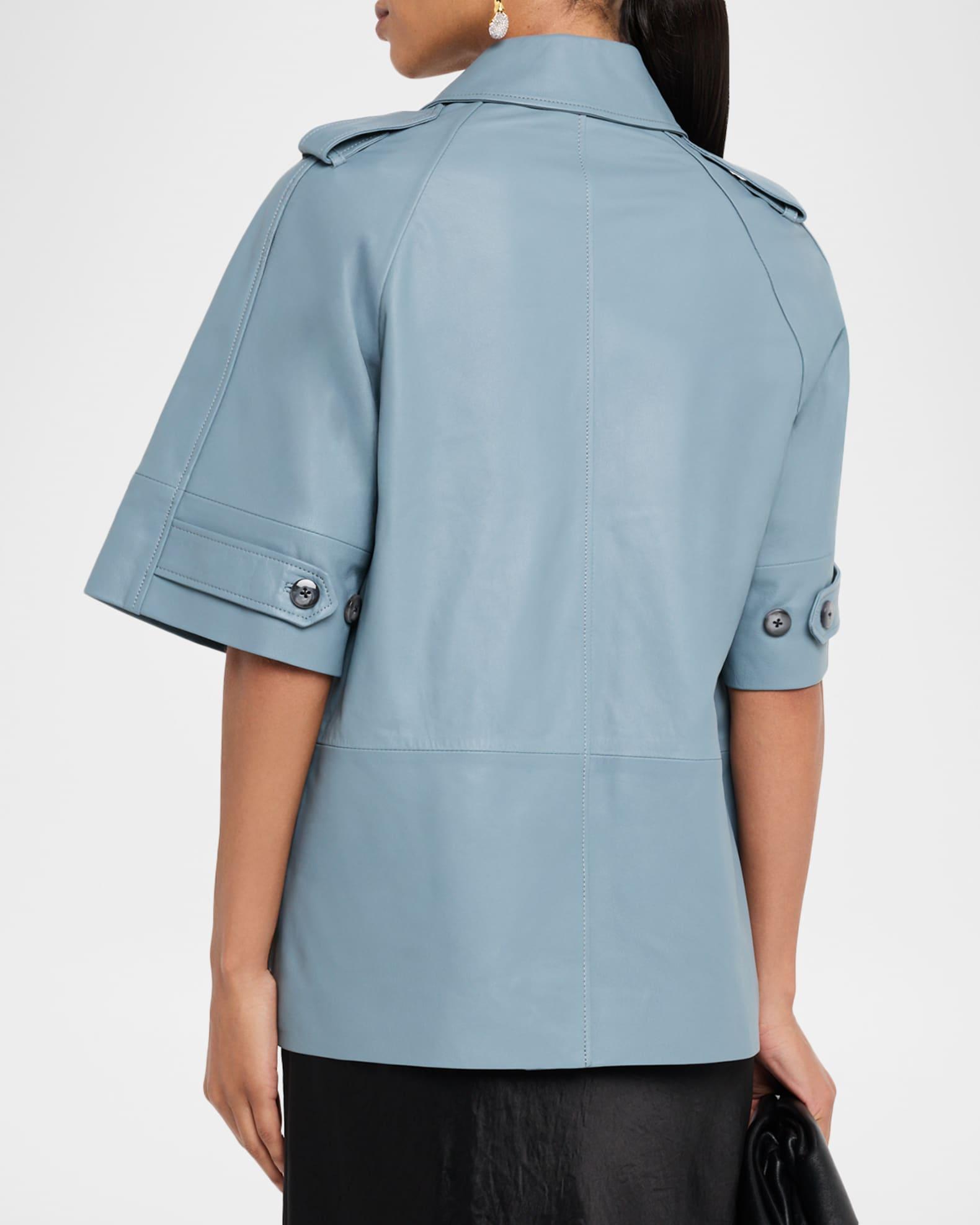 Sleek Statement I Lambskin Leather Coat Product Image