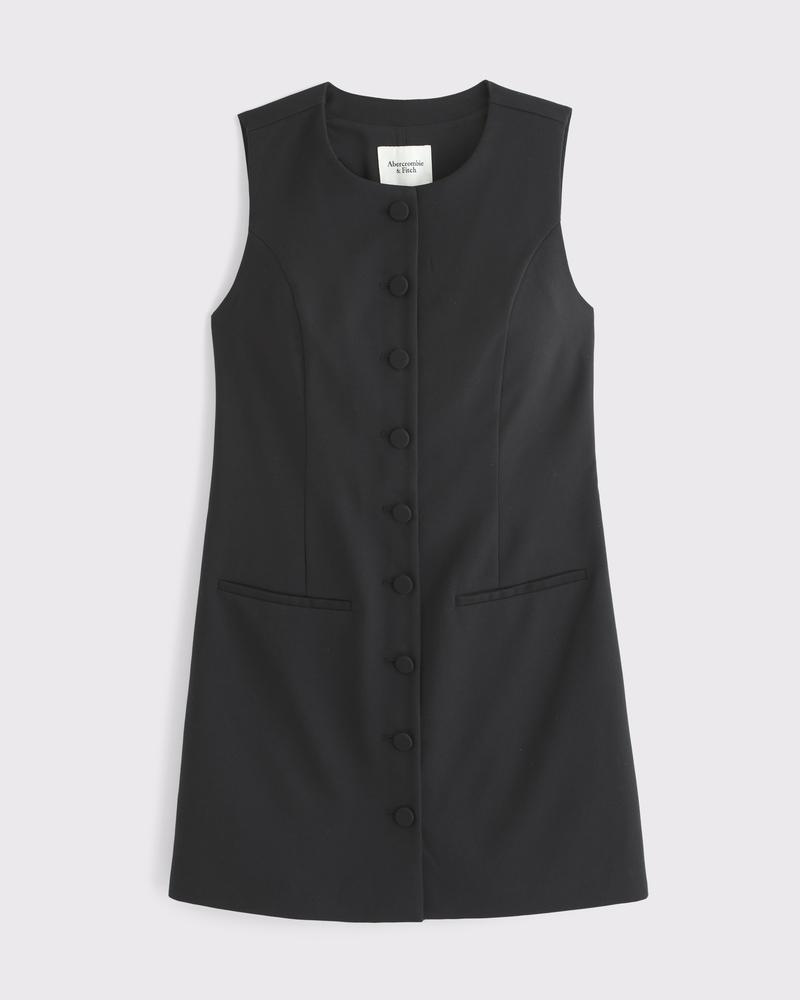 The A&F Mara High-Neck Vest Mini Dress Product Image