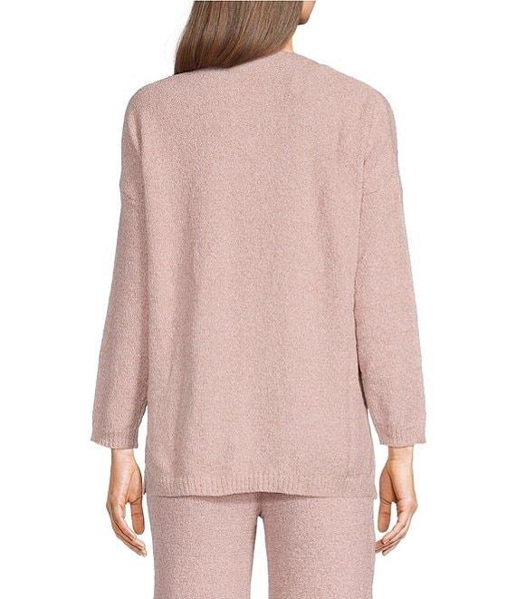 N by Natori Aura Heather Long Sleeve V-Neck Coordinating Knit Lounge Top Product Image