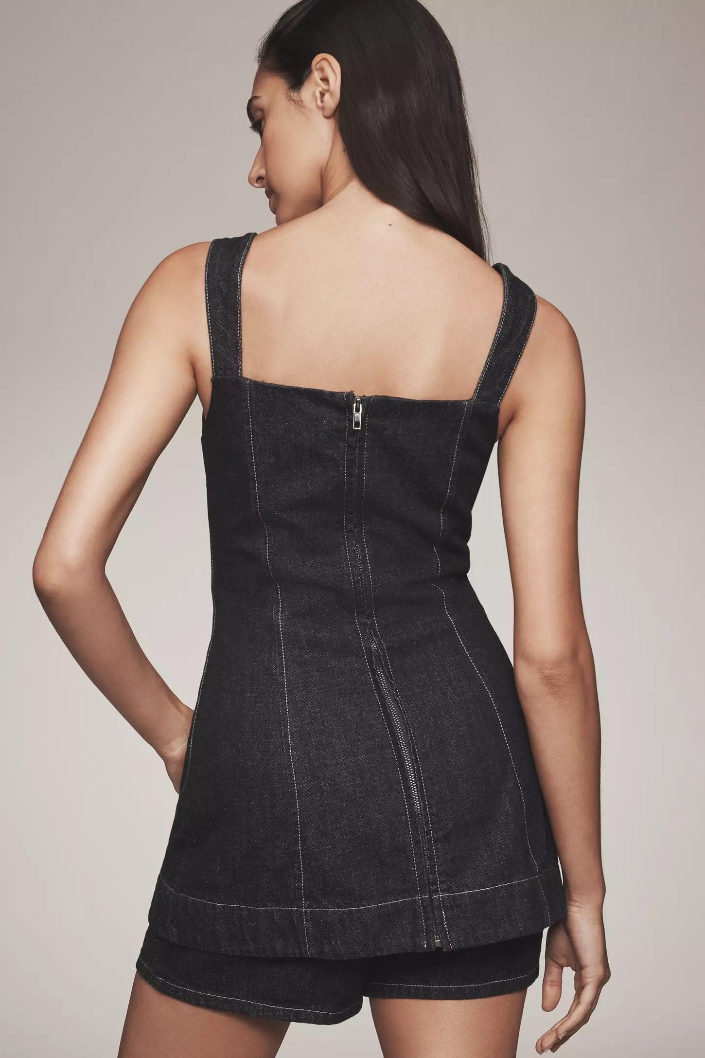 Caryl Denim Romper Product Image
