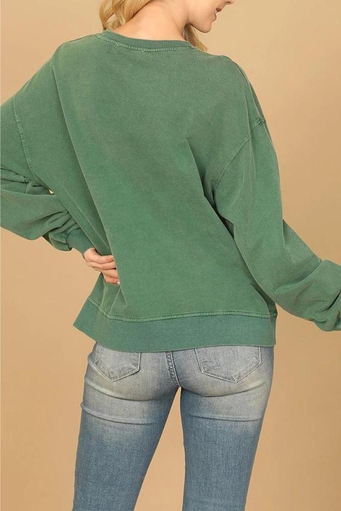 Long Sleeve Cozy Season Print Top Product Image