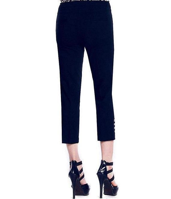 Slimsation® by Multiples Straight Ladder Hem Pull-On Twill Crop Pants Product Image