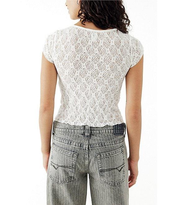 BDG Urban Outfitters Quinn Lace Cap Sleeve Top Product Image