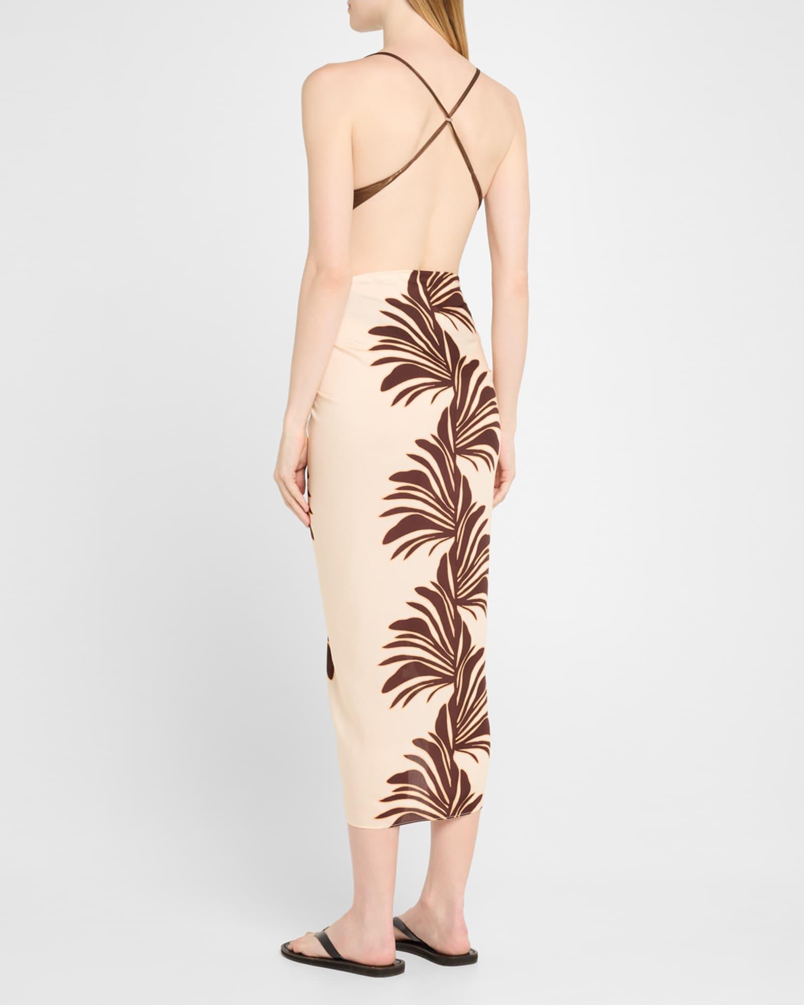 Silk-Blend Sarong Coverup Product Image