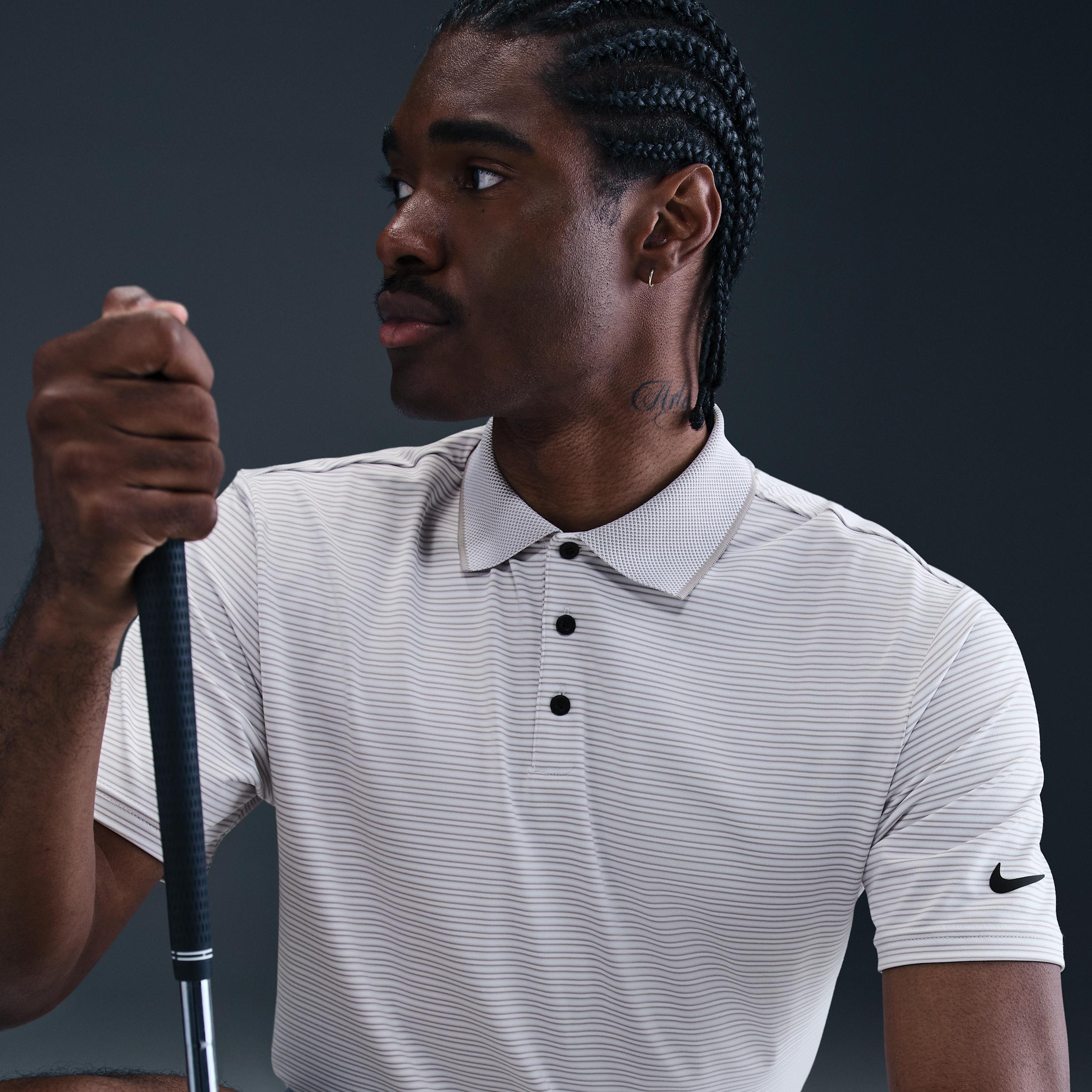 Nike Mens Tour Dri-FIT Striped Golf Polo | FZ7479-100 Product Image